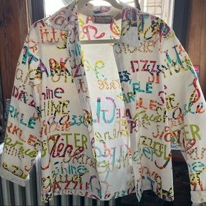 VINTAGE FIND!!! White embellished vintage jacket!!!